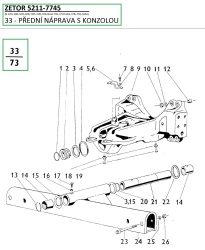 33-Front axle with bracket