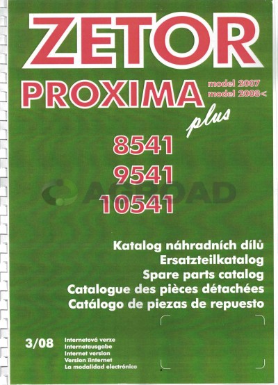 Katalog NDpro Zetor Proxim Plus 8541-10541(model 2007-2008,3/08,zelen)