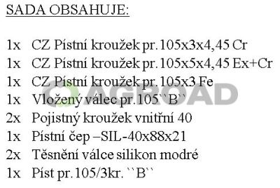 CZPK Sada plnho vlce pr.105/3kr "B" UIII EUROI.m.1003,1203,1303,1403,2013