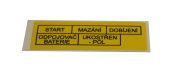 Label - description of instruments