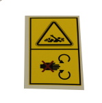 Label warning - rotating parts