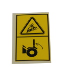 Label warning - use protective frame